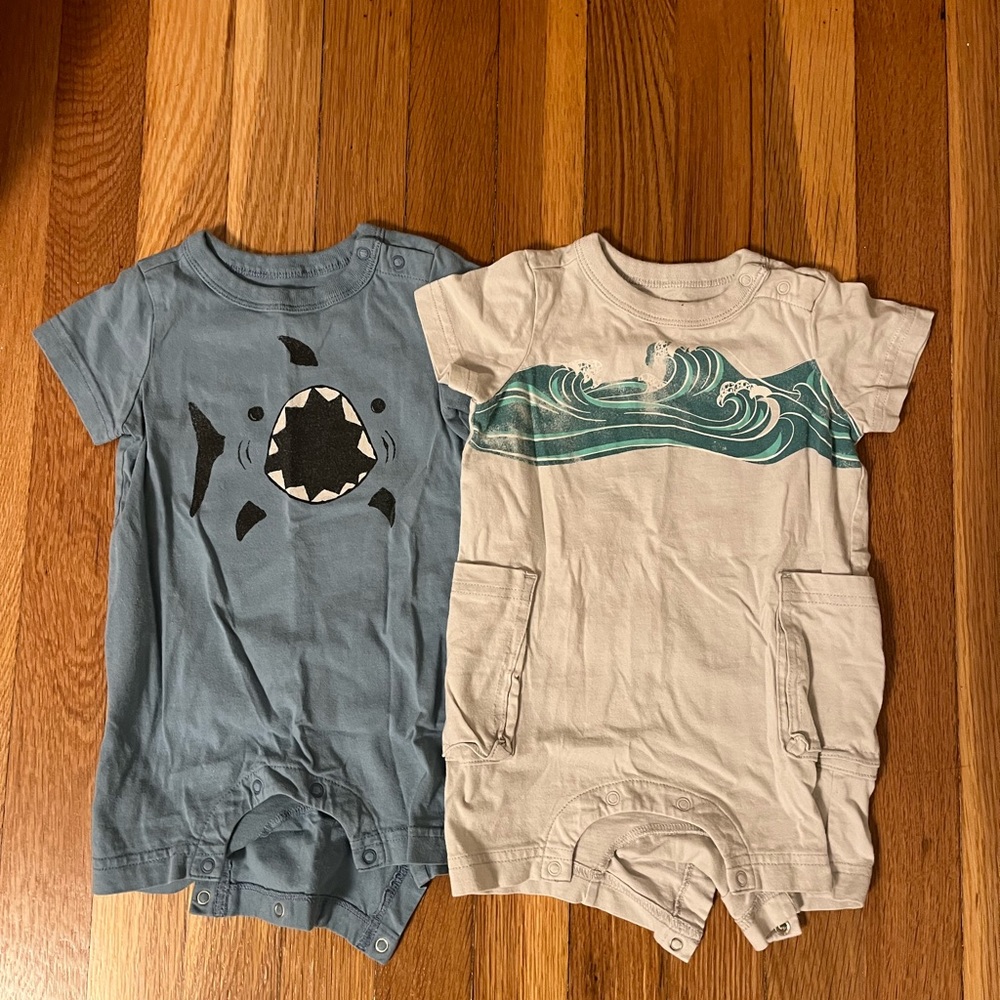 Bundle of 2 Tea Collection boys rompers